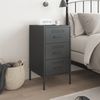 vidaXL Nachttisch Schwarz 36x39x68 cm Stahl 843078 Bild 3