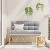 vidaXL Outdoor-Sitzplätze mit Kissen Hellgrau 110 x 74,5 x 71 cm Stahl 42010311 Bild 3