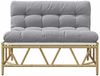 vidaXL Outdoor-Sitzplätze mit Kissen Hellgrau 110 x 74,5 x 71 cm Stahl 42010311 Bild 5