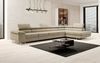 Designer Sofa Maxi mit Schlaf - und Klappfunktion Beige Samt Rechts Bild 2