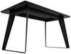 Esstisch 140x80cm schwarze Keramikplatte schwarze U-Form Beine : Schwarz Bild 2