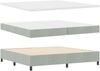vidaXL Boxspringbett mit Matratze Hellgrau 200 x 200 cm Samt 3344468 Bild 4