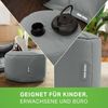 Green Bean® Sitzsack-Hocker 45x25cm mit EPS-Perlen Füllung - Sitz-Pouf für Sitzsäcke - Sitzhocker für Kinder und Erwachsene - Grau Bild 2