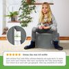 Green Bean® Sitzsack-Hocker 45x25cm mit EPS-Perlen Füllung - Sitz-Pouf für Sitzsäcke - Sitzhocker für Kinder und Erwachsene - Grau Bild 3