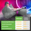 Green Bean® Sitzsack-Hocker 45x25cm mit EPS-Perlen Füllung - Sitz-Pouf für Sitzsäcke - Sitzhocker für Kinder und Erwachsene - Grau Bild 5
