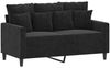 vidaXL 2-tlg. Sofagarnitur mit Kissen Schwarz Samt 3201725 Bild 3