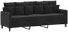 vidaXL 2-tlg. Sofagarnitur mit Kissen Schwarz Samt 3201725 Bild 4
