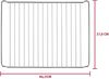 ICQN Backofenrost 460x370 mm Backofengitter, Verchromt, (1-St), Backofenrost für Backofen 46x37 cm, Verchromt Grillrost, Ofengitter Bild 1