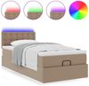 vidaXL Ottoman-Bett mit Matratzen & LEDs 90x190 cm Kunstleder 3312131 Bild 5
