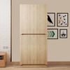 Merax Kleiderschrank 70 × 40 × 170 cm, Doppeltür-Design mit kleinem Staufach, Holzfarbe Bild 2