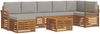 vidaXL Outdoor-Sofagarnitur mit Kissen 8 pcs Natürlich und Hellgrau 3375211 Bild 2
