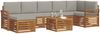 vidaXL Outdoor-Sofagarnitur mit Kissen 8 pcs Natürlich und Hellgrau 3375211 Bild 3