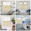 Qelus Gardine Boho Halbtransparent Gardinen Vintage Quaste Rutentasche Vorhänge (1 St), Landhausstil Küche Wohnzimmer Rutentasche Scheibengardine Bild 4
