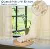 Qelus Gardine Boho Halbtransparent Gardinen Vintage Quaste Rutentasche Vorhänge (1 St), Landhausstil Küche Wohnzimmer Rutentasche Scheibengardine Bild 3