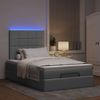 vidaXL Ottoman-Bett mit Matratze & LEDs Hellgrau 120x200 cm Stoff 3313996 Bild 3