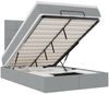 vidaXL Ottoman-Bett mit Matratze & LEDs Hellgrau 120x200 cm Stoff 3313996 Bild 2