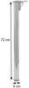 2er-Set Tischbein HWC-H34, für Schreibtisch Esstischfuß Tischgestell, klappbar 72cm ~ weiß Bild 3