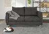 S-Style Möbel 2-Sitzer Sofa Azalea mit Schwarz Metall Füßen aus Luxusmicrofaser, mit Wellenfederung Bild 3