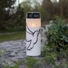 LED Grabkerze -Dove', Tauben-Motiv, Timer, warmweiß, flackernd, H 20,5cm Bild 2