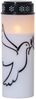 LED Grabkerze -Dove', Tauben-Motiv, Timer, warmweiß, flackernd, H 20,5cm Bild 1