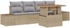 vidaXL Garten-Sofa-Set mit Speicher 5 pcs Beige Poly Rattan 3358632 Bild 2