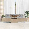 vidaXL Garten-Sofa-Set mit Speicher 5 pcs Beige Poly Rattan 3358632 Bild 3