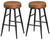 Vasagle ECHO Kollektion Barhocker, 2er Set, Barstuhl, Küchenstuhl, Kunstleder, 63 cm hoch, für Küche, Esszimmer, einfacher Aufbau, karamellbraun CBL080K01 Bild 2