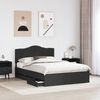 vidaXL Bettrahmen mit Schubladen Schwarz 140 x 190 cm Ingenieurs Holz 3413416 Bild 3