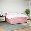 vidaXL Boxspringbett mit Matratze Rosa 180x200 cm Samt 3290105 Bild 4