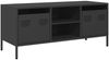 vidaXL TV-Schrank Schwarz 101,5x39x43,5 cm Kaltgewalzter Stahl 851298 Bild 2