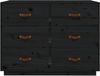 Sideboard Schwarz 100 x 40 x 75 cm Massivholz Kiefer [820146] Bild 5
