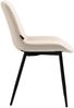 4er Set Esszimmerstühle WIKIL Samt - 80x51x60cm, creme, Samt Metall matt schwarz Gestell Stühle Esszimmerstühle Stuhl Esszimmer Esstisch Stühle Küchenstuhl Bild 4