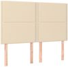 vidaXL Boxspringbett mit Matratze Stoff Creme 140x200 cm, Härtegrad: H2 [3136522] Bild 5