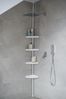 Badregal Teleskopregal 4 Böden Weiss 70-290 cm lang Eckregal Duschablage Duschregal Bild 3