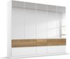 rauch Kleiderschrank; Drehtürenschrank WINNIPEG, 5-türig, 5 Spiegeltüren, 6 Schubkästen, Alpinweiß/Eiche Halifax, 226x210x56xcm Bild 3