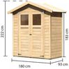 Karibu Gartenhaus 14mm Dahme 0 Gerätehaus 180x93 cm unbehandelt Bild 3