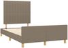 vidaXL Polsterbett mit Kopfteil Stoff Taupe 120x200 cm Bild 4