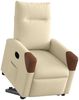 Relaxsessel, Fernsehsessel, Schlafsessel mit Aufstehhilfe Elektrisch Creme Stoff Bild 3