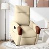 Relaxsessel, Fernsehsessel, Schlafsessel mit Aufstehhilfe Elektrisch Creme Stoff Bild 2