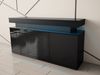 Mirjan24 '3D 160 Serkuzo' Kommode, Laminatplatte/MDF Schwarz / Schwarz Hochglanz, 83 x 39 x 160 cm Bild 5