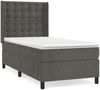 vidaXL Boxspringbett mit Matratze Dunkelgrau 100x200 cm Samt 3132904 Bild 2