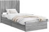 vidaXL Bettgestell mit Stauraum und Kopfteil Grau Sonoma 100 x 200 cm 3414054 Bild 2