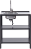 Outdoor-Küche 3er Set mit Spüle VILAMA Metall Schwarz Bild 5