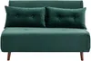 Vente-unique - URIBIA Sofa SamtStoff Grün - B 91 cm x H 81 cm x L 121 cm Bild 3