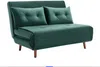 Vente-unique - URIBIA Sofa SamtStoff Grün - B 91 cm x H 81 cm x L 121 cm Bild 4