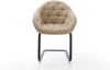 Freischwinger Gaio-Flex Mikrofaser Beige Vintage Freischwinger flach Schwarz Bild 2