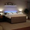 vidaXL Boxspringbett mit Matratze Hellgrau 200x200 cm Samt 3290124 Bild 5