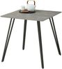 Esstisch >Fiete< in beton Dekor, schwarz, MDF, Metall - 80x75x80cm (BxHxT) Bild 3