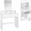ML-DESIGN Schminktisch Frisierkommode aus MDF Holz mit Spiegel Make-up Tisch (1-St), Kosmetiktisch Weiß Modern Schminkkommode Kommode Frisiertisch Bild 3