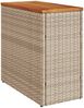 vidaXL Garten-Beistelltisch Holzplatte Beige 58x27,5x55 cm Poly Rattan 366072 Bild 5